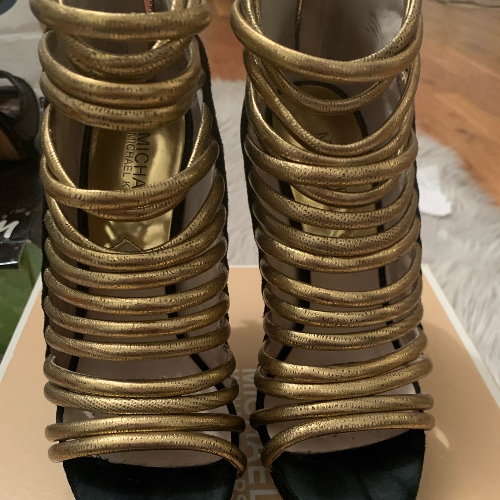 Black and Gold Michael Kors heels